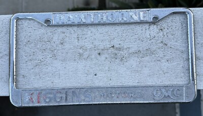 Rare Kiggins Motors GMC Hawthorne Ca Dealer License Frame Pick Up Truck Inline 6