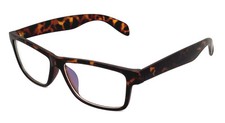 FOCUS ANTI-GLARE Computer Glasses Reduce Blue light Modern Square Matte Tortoise