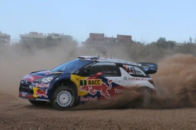 Sebastien Loeb (FRA) on the Shakedown stage 2011 WRC Rally Car Old Photo 1