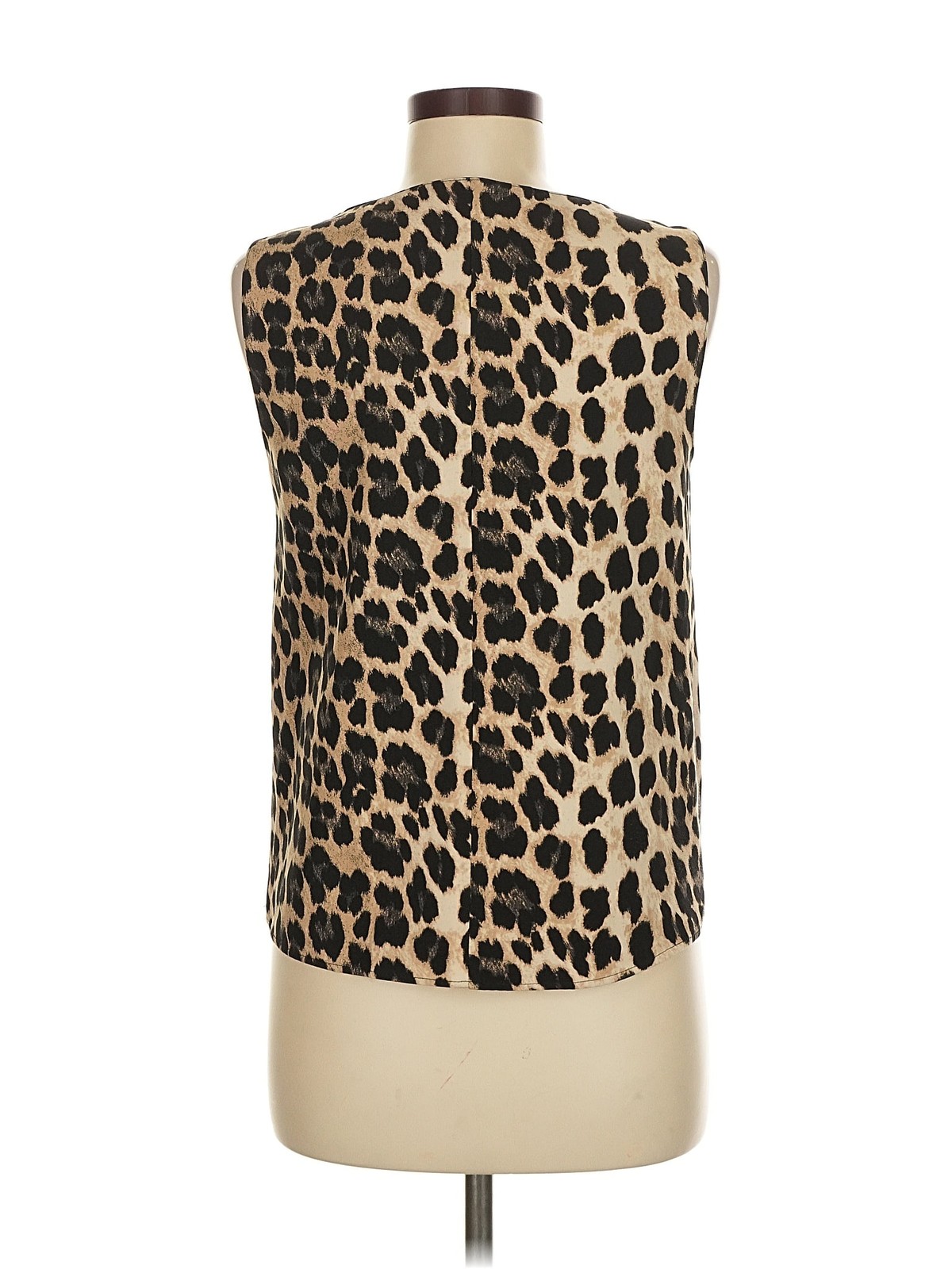 Zara Basic Women Brown Sleeveless Blouse M thumbnail 2