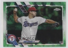 2021 Topps Chrome Update Sapphire Edition Green 32/50 Dane Dunning #US14 nd3