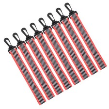8 Pcs Reflective Strap Key Chain Safety Tags Double Sided Pendant