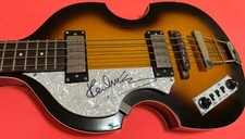 PAUL McCARTNEY autographed signed left handed Hofner bass guitar Beckett BEATLES