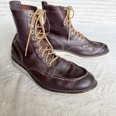 Timberland Earthkeepers City Escape Leather Moc Toe Boots Mens 10 M Brown Wedge
