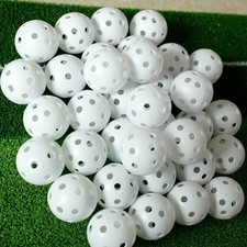 10-50X Plastic Golf Balls Airflow Hollow Golf Practice Training Balls Perforated