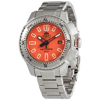 Orient M-Force Automatic Orange Dial Men's Watch RA-AC0N02Y10B