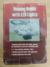 Helping Hands Soldering Stand w/Magnifier Alligator Clips LED Lights 65779