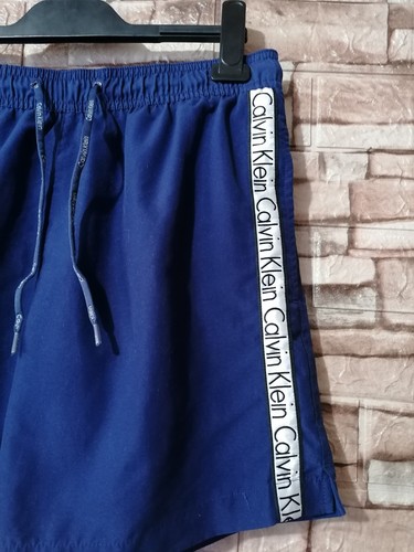 Calvin Klein Badeshorts Logo Tape Blau Herren Medium - Bild 4 von 7