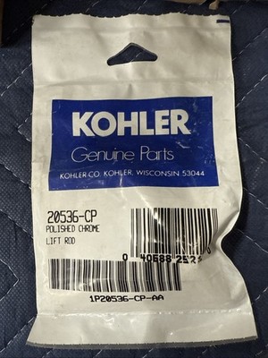 1PC Kohler 20536-CP Lift Rod, Polished Chrome