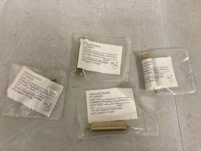 Lot of 4 ITT Connectors DDM-50S   NSN NOS Vintage Electronic Parts 