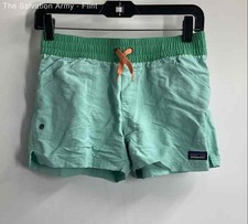 Patagonia Girls Green Drawstring Regular Fit Casual Bermuda Shorts Size XL