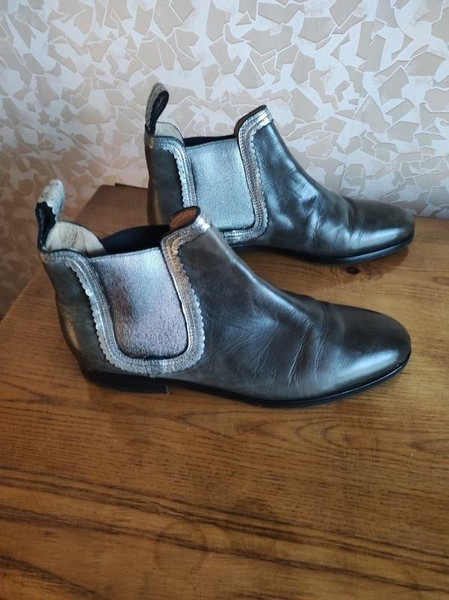 Women Melvin & Hamilton Boots Grey Leather 37