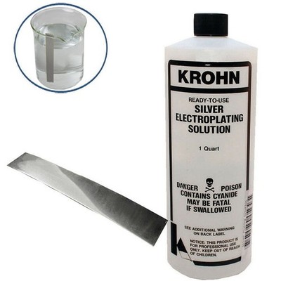 Krohn Silver Plating Solution With SS Anode Electro Plating Made in USA