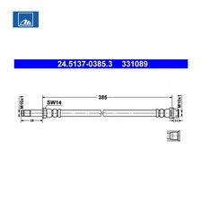 Flexible de frein Mercedes 611