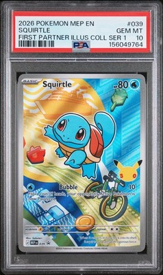 2026 POKEMON MEP EN-ME BLACK STAR PROMO #039 SQUIRTLE PSA 10 | eBay