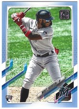 2021 Topps Father's Day Blue #126 Monte Harrison Rookie Card RC #50/50. rookie card picture