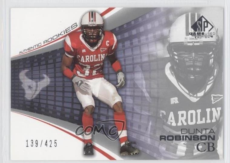 2004 SP Game Used Edition Authentic Rookies 139/425 Dunta Robinson Rookie RC 0a1
