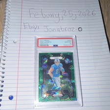 2023 Panini Prizm Green Ice Prizm Sam LaPorta #332 PSA 10 Rookie Detroit Lions