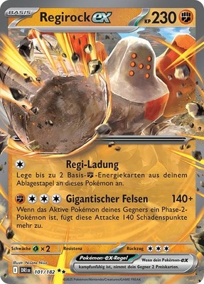 Regirock ex DRI 101 Deutsch NM Pokémon