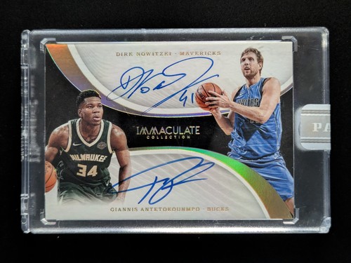 2017-18 Panini Immaculate NOWITZKI/ANTETOKOUNMPO 1/1 Auto Black Box #D-INT