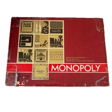 Vintage 1964 Monopoly Board Game Red Box Parker Bros Complete Original Pieces