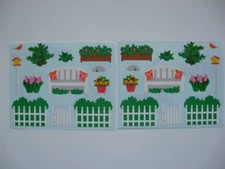 Vtg Mrs Grossman's Garden Gate Stickers . Left & Right Sides . Ships free!