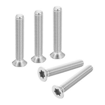 M6-1 x 40mm Flat Head Torx Machine Screws, 20 Pcs 304 Stainless Steel