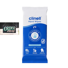 Clinell Antimicrobial Hand Wipes - Sanitising for Cleaning & Disinfecting, Trave