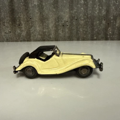 MG Vintage Bandai Tin Friction Car MG 1950's Japan Nice Paint Toy RARE