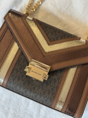Michael Kors Women's Flap Chain Shoulder Bag - Brown