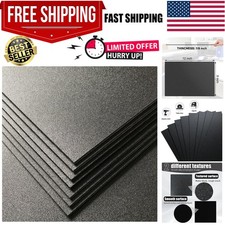 Pack of 2 ABS Plastic Sheet, Black Plastic Sheet 8 x 12 x 18 Thick 3mm Rigid M