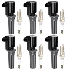 6x For 2000-2005 Lincoln LS 2000-2003 Jaguar S-Type Ignition Coils & Spark Plugs