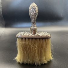 Antique Sterling Silver Horse Hair Brush .925 Large Victorian Floral Scroll Old