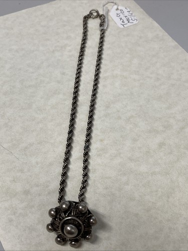 Taxco vintage Mexico 925 sterling silver necklace
