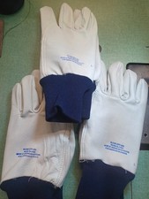 3 Pair Top Grain Leather Large Gloves Made By.    GLOVE CITY USA