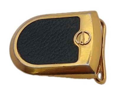 Dunhill Gürtelschnalle goldfarben Leder Metall Herren ''d'' Logo Vintage