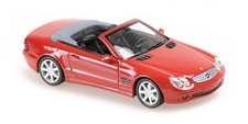 Mercedes-Benz SL Class R230 2001 Red 1:43 Diecast Model Car | Minichamps