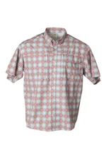 Banded Accelerator Otl Fishing Short Sleeve Ash Red Plaid Shirt