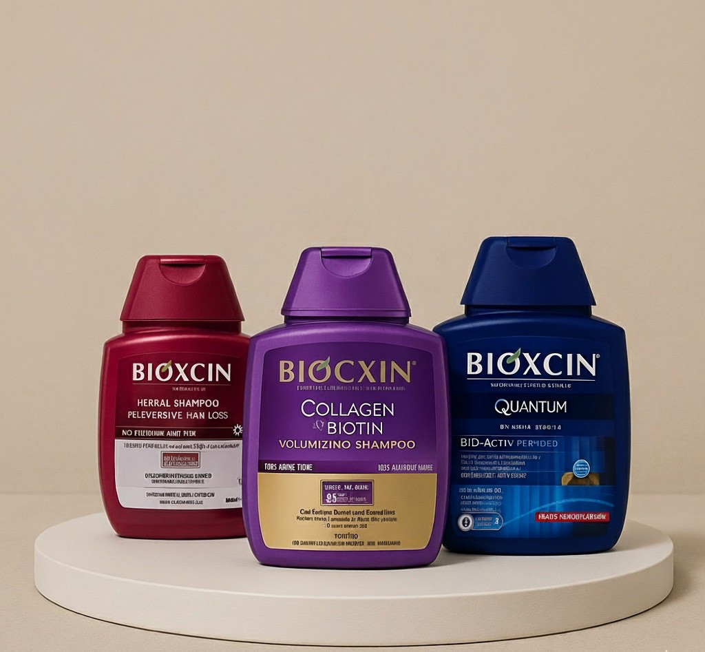Bioxcin Hair Care Bundle – Forte + Collagen & Biotin + Quantum Shampoos 300ML