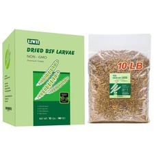 LIWII 10LB Dried Black Soldier Fly Larvae, 86X Calcium Than Dried Mealworms, ...