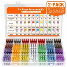 GMOX 600Pcs Car Fuse Assortment Kit, 320 Mini Blade Fuses Automotive