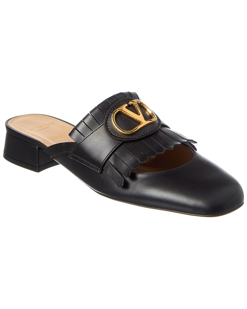 Valentino Vlogo Signature 25 Leather Mule Women's Black 36