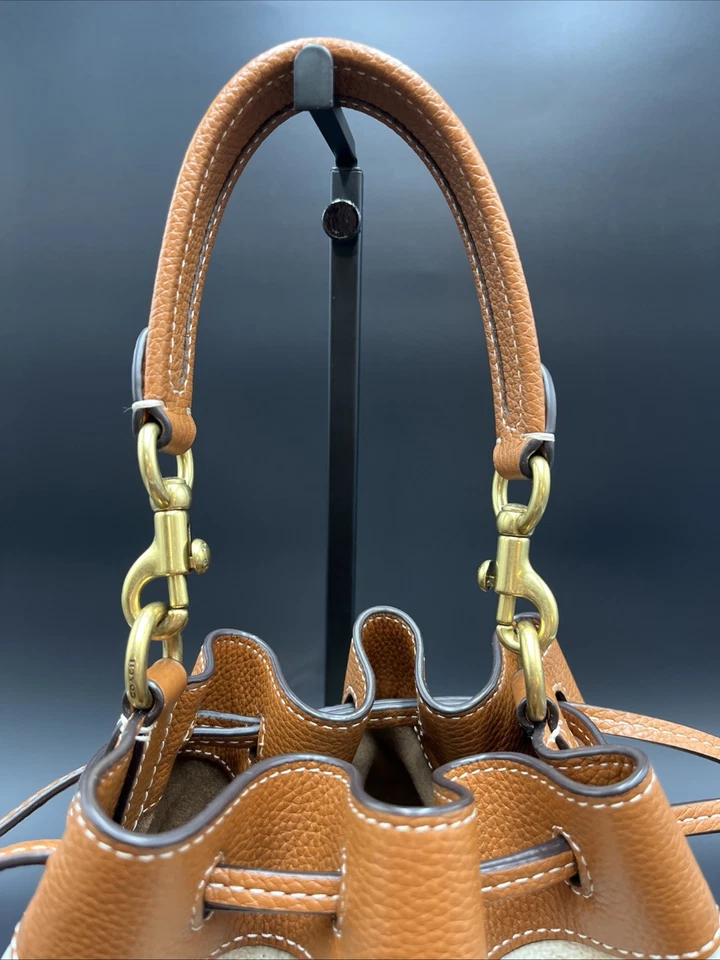 COACH C8465 Dakota Bucket Bag 16 Horse and Carriage All Over Print Brown - Image 2 of 4