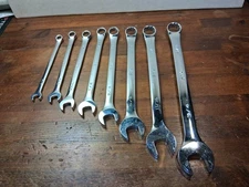 Vintage Hi Polish S-K  Tools Open Box End Combination Wrenches 8 pc