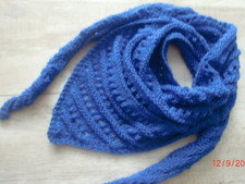 Dreiecktuch blau Stola Dirndl Schultertuch Wintertuch Halstuch Umschlagtuch NEU