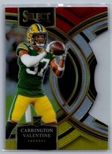 2023 Panini Select #118 Carrington Valentine Red and Yellow Prizms Die Cuts
