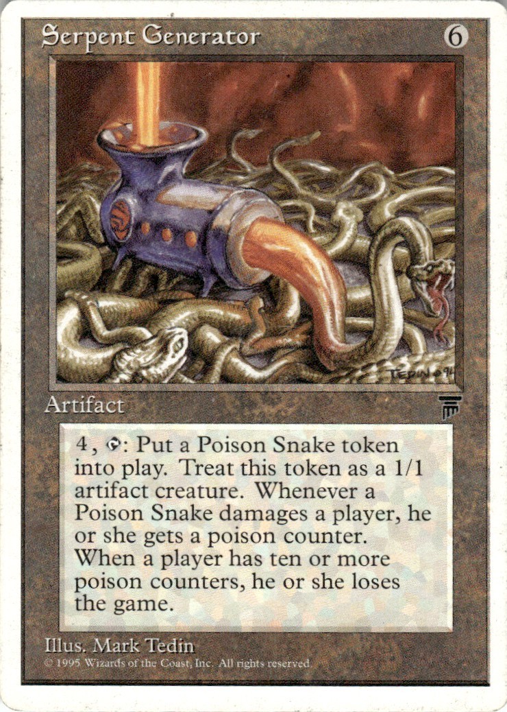 1994 Legends Magic The Gathering Serpent Generator LP