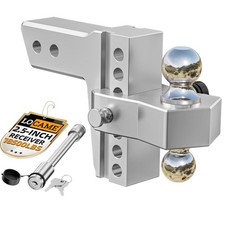 Adjustable Trailer Hitch 2.5 Receiver 6 Drop Rise 18500lb Tow Hitch Heavy