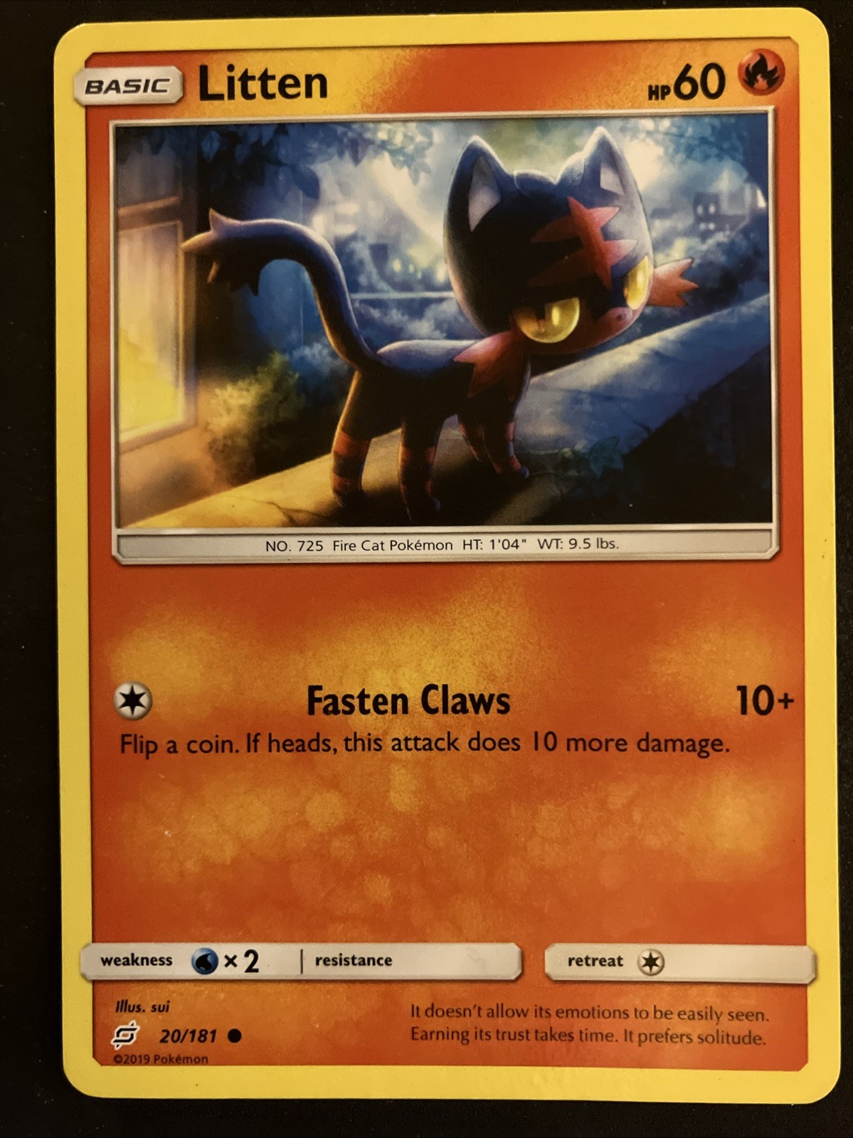 Pokemon - Team Up  - Litten -  Card 20/81