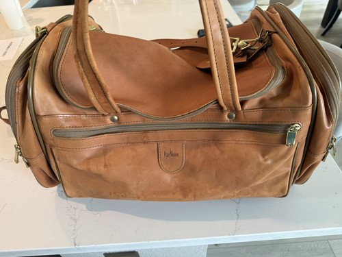 Vintage Hartmann Genuine Leather Carry-On Luggage Duffel Bag